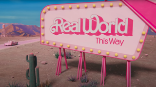 Barbie "real world" sign
