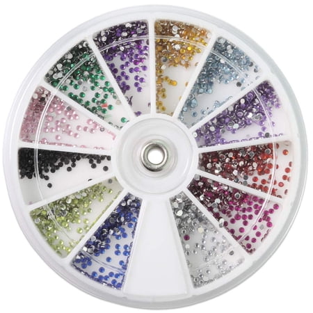 Assorted Shape &amp;amp; Color Crystal Rhinestone Gems for Acrylic and Gel Nail Art Manicures or Diy at Home Crafting (small Assorted Colors)