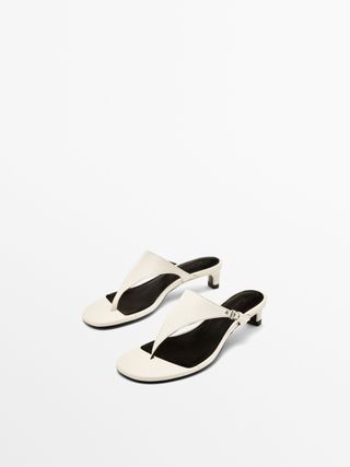 Massimo Dutti + HIGH-HEEL SANDALS WITH BUCKLE