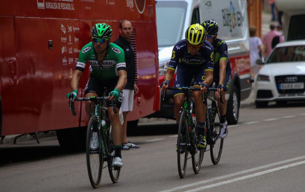 David Arroyo (Caja Rural) and Carlos Verona (Orica-Scott) were the last members of the breakaway to be caught by the peloton. Antonio Pedrero was Movistar Team&rsquo;s rider designated to watch their steps.