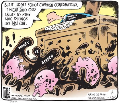 Editorial cartoon U.S. SCOTUS campaign financing