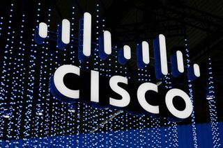 Cisco logo displayed at Mobile World Congress ahead of the launch of the Cisco AI Assistant for Security