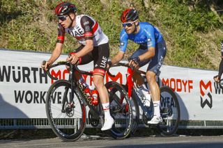 Tirreno Adriatico 2022 57th Edition 4th stage Cascata delle Marmore Bellante 202 km 10032022 Tadej Pogacar SLO UAE Team Emirates Filippo Ganna ITA INEOS Grenadiers photo Roberto BettiniSprintCyclingAgency2022