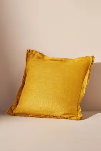 Anthropologie Luxe Linen Blend Pillow
