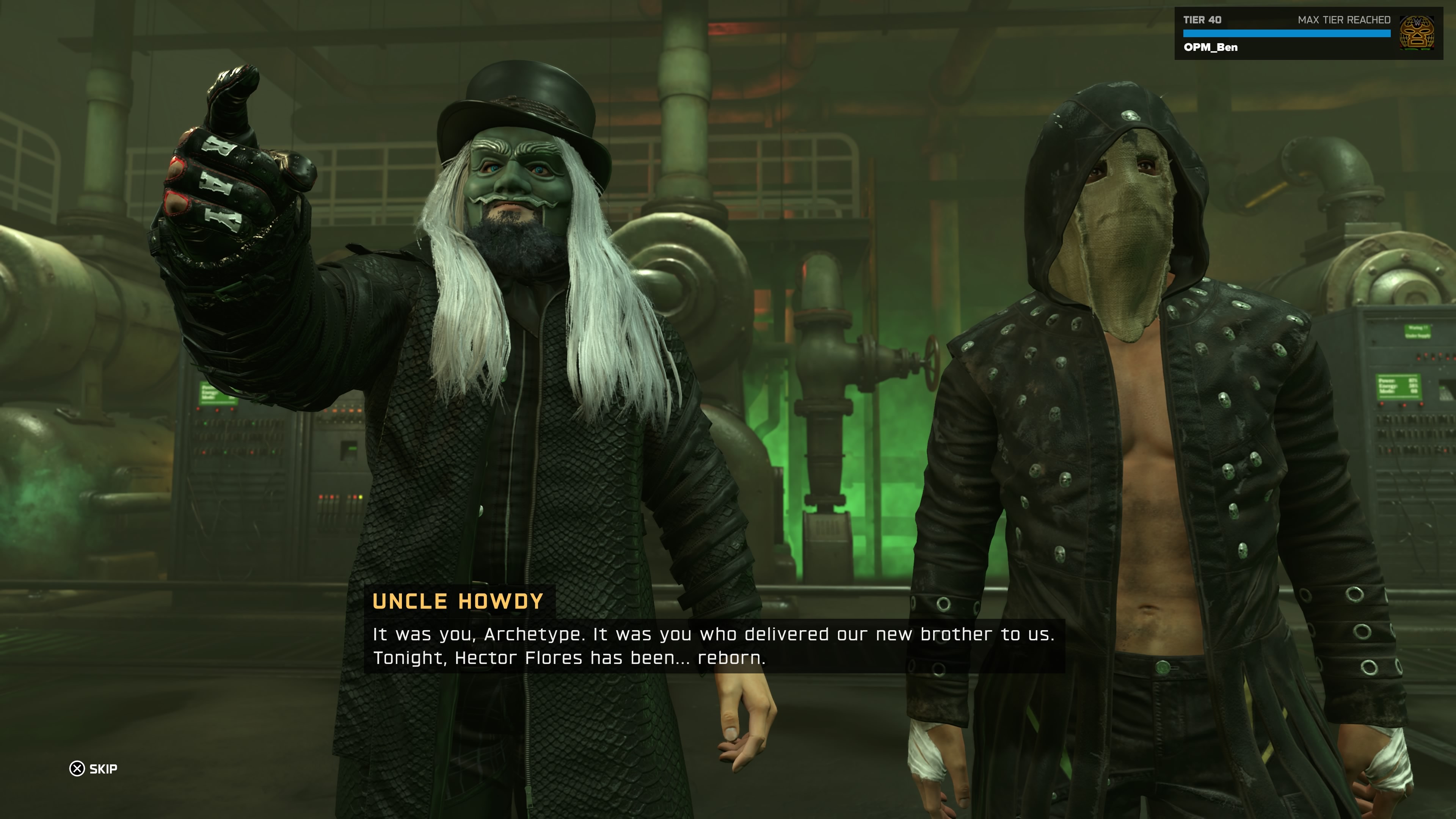 Uncle Howdy and Hector Flores prepare for battle in WWE 2K26 MyRise