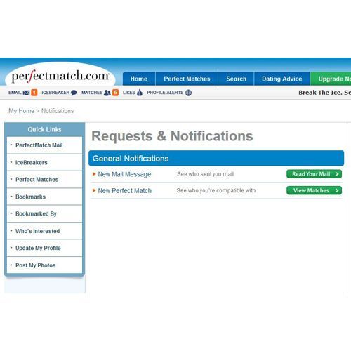 PerfectMatch image: You can find out if someone has bookmarked you.