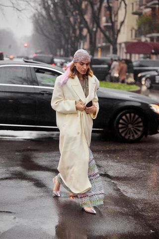women on the street during fashion week