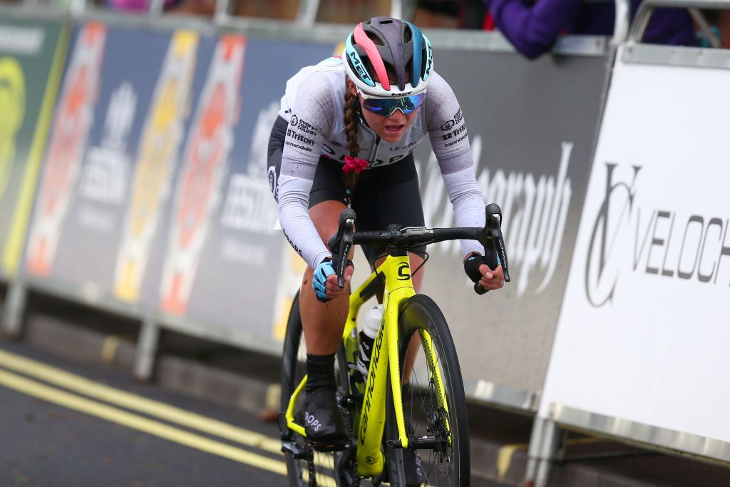 Abby-Mae Parkinson on the attack during stage 1 at the Ovo Energy Women's Tour
