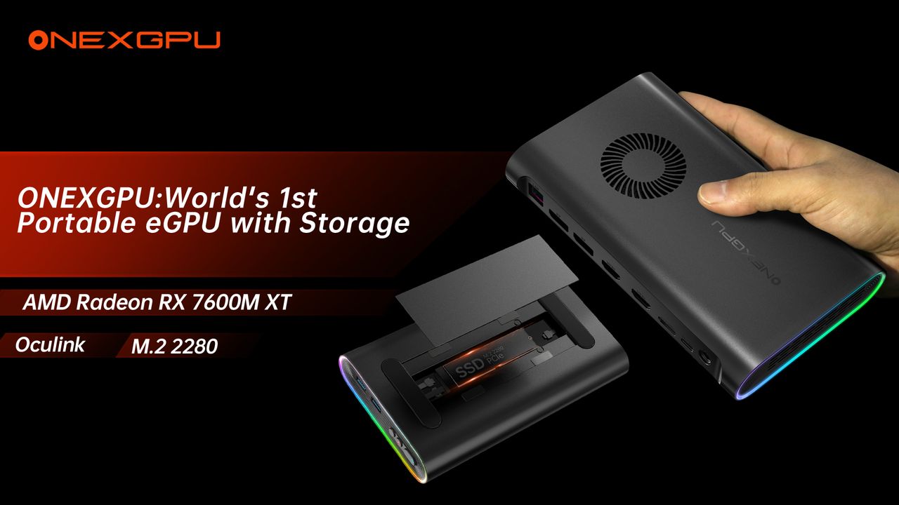 Promotional images for the OneXGPU project