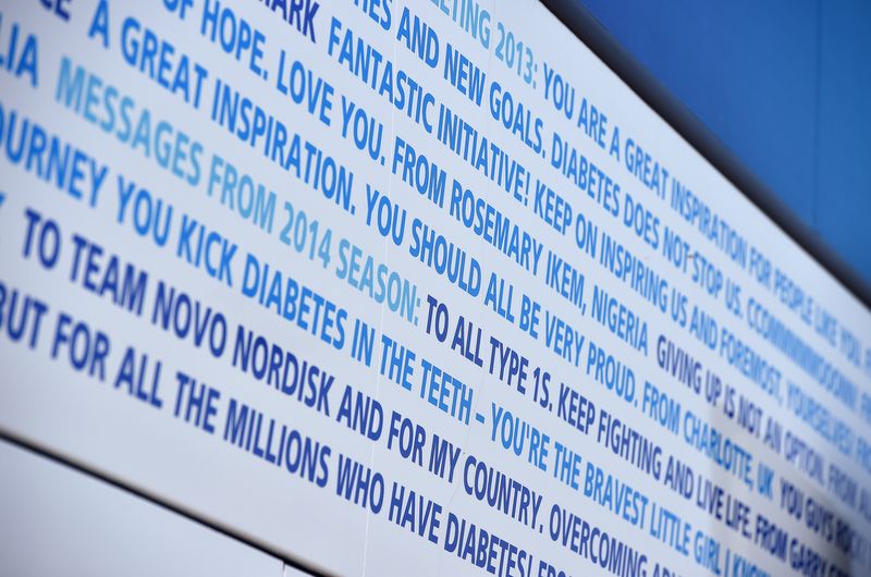Novo Nordisk philosophy on the team bus
