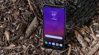 The LG G7 ThinQ's screen is bigger and flatter than the S9's
