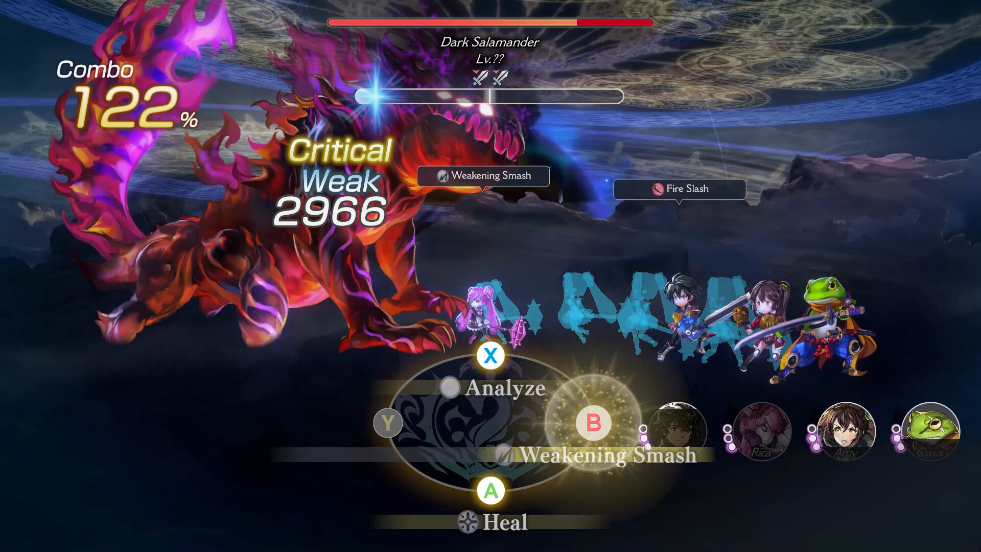 A screenshot of the upcoming Switch game, Another Eden Begins