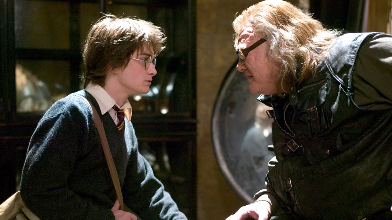 Daniel Radcliffe and Brendan Gleeson in Harry Potter