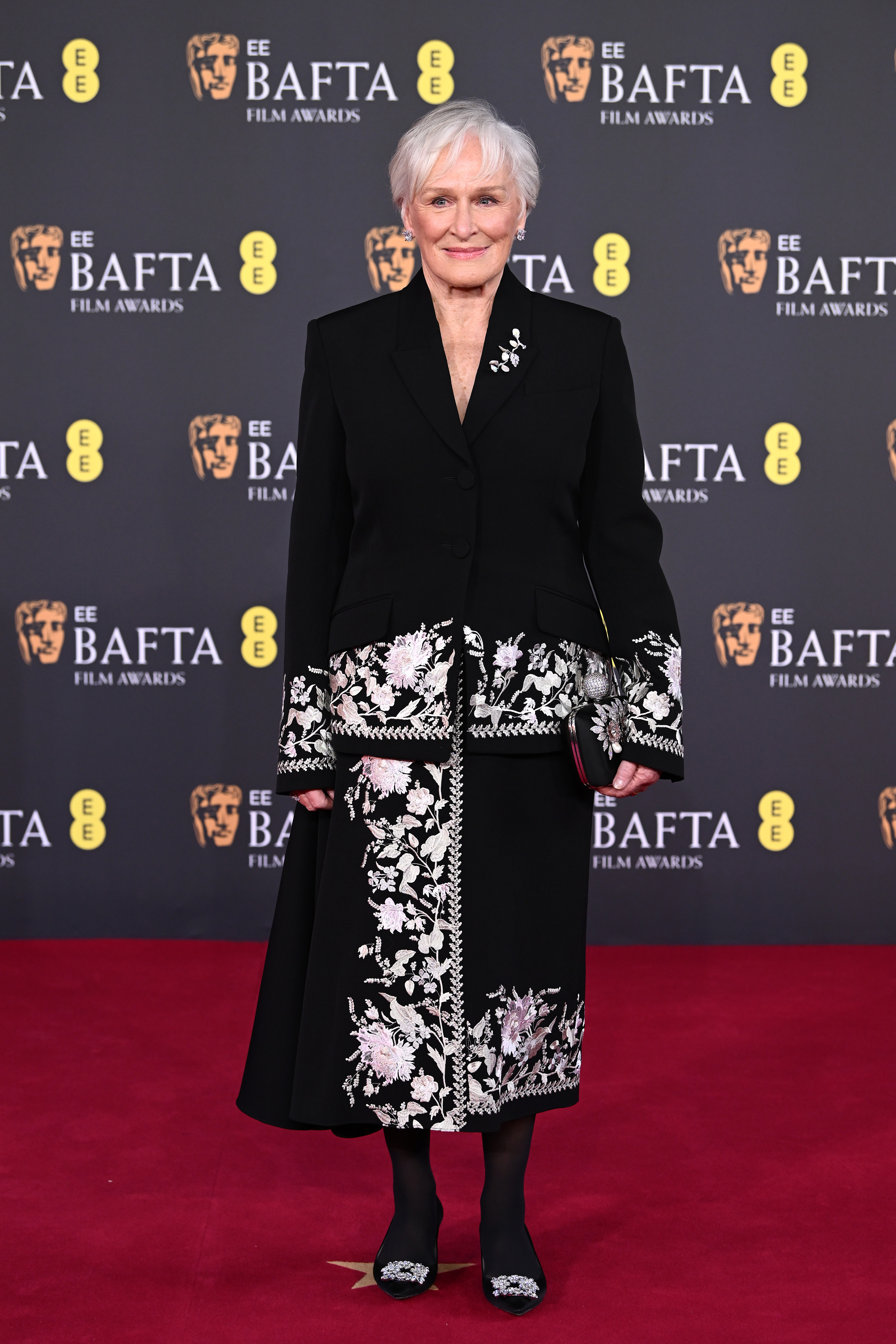 Glenn Close attends the EE BAFTA Film Awards 2026 at The Royal Festival Hall