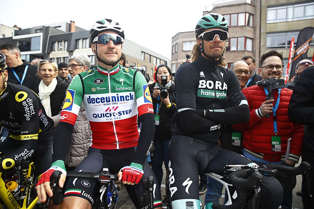 Elia Viviani at the start of Gent-Wevelgem