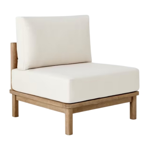 John Lewis, Coast Acacia Wood Garden Middle Unit Chair, Brushed Wood