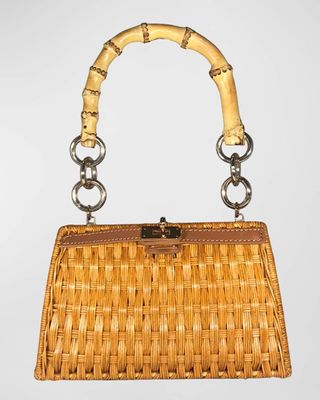 Chiara Straw Top-Handle Bag