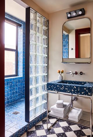 a terrazzo bathroom in a new york hotel