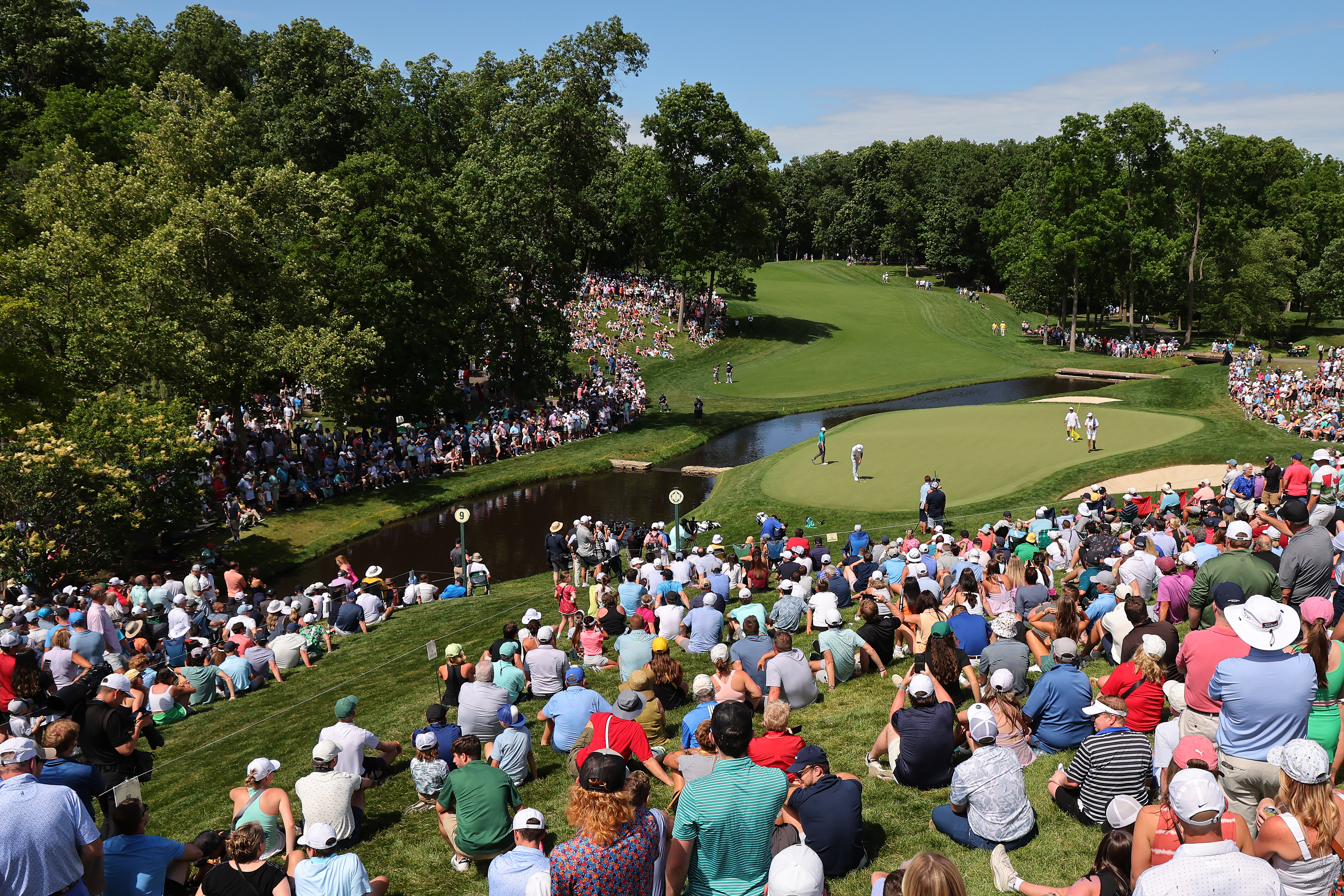 A general shot of the ninth hole at Muirfield Village Golf Club