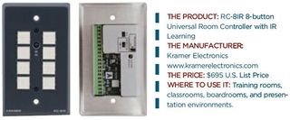 Product Review: Kramer RC-81R Universal Room Controller