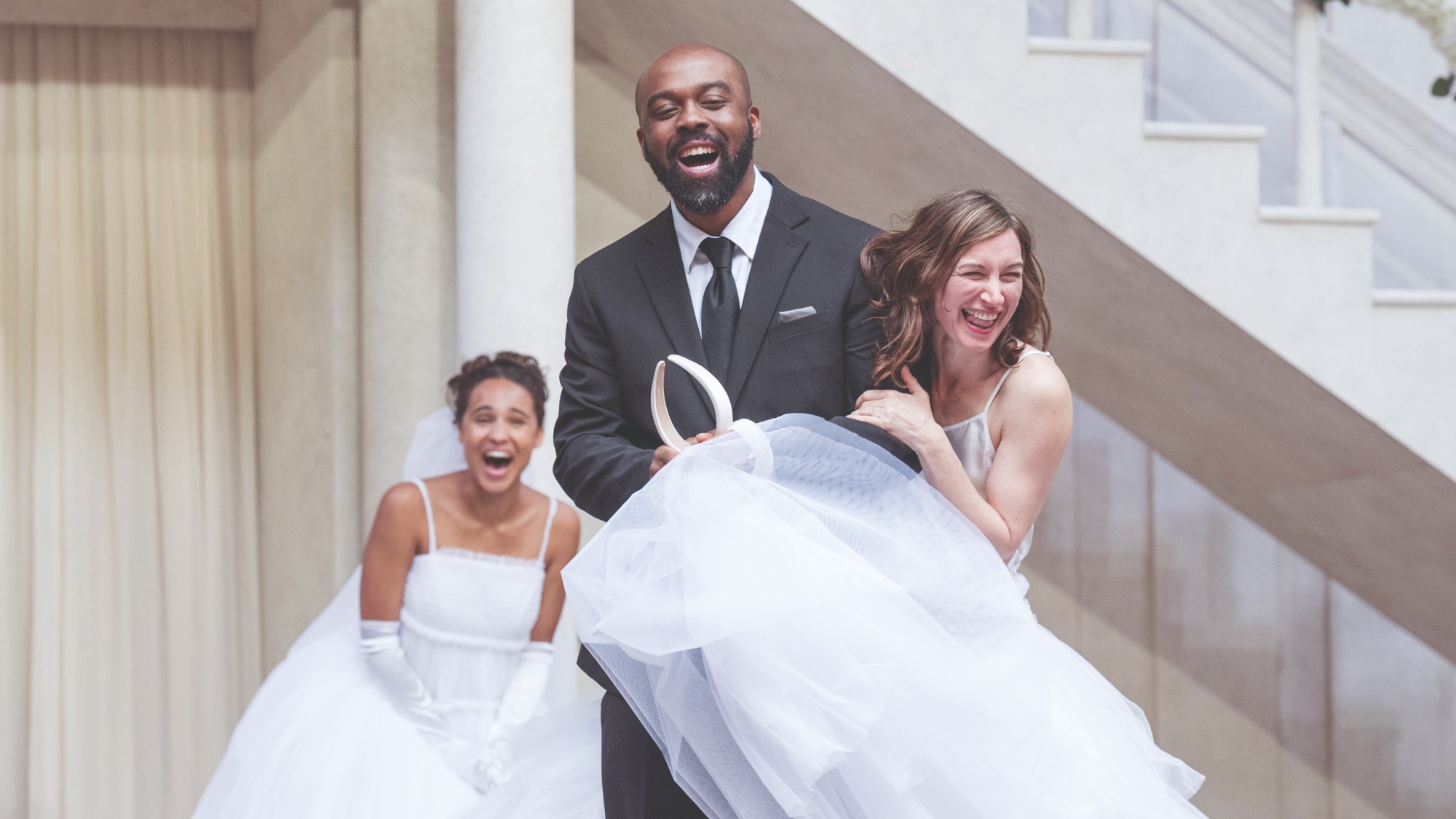 Assa Kanoute as Hero, Ken Nwosu as Benedick and Pippa Nixon as Beatrice