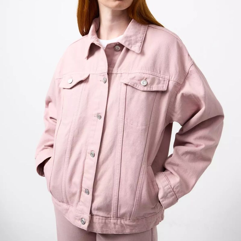 TU Clothing , Pink Oversized Trucker Jacket