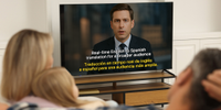 AI-powered translation of English captions to Spanish