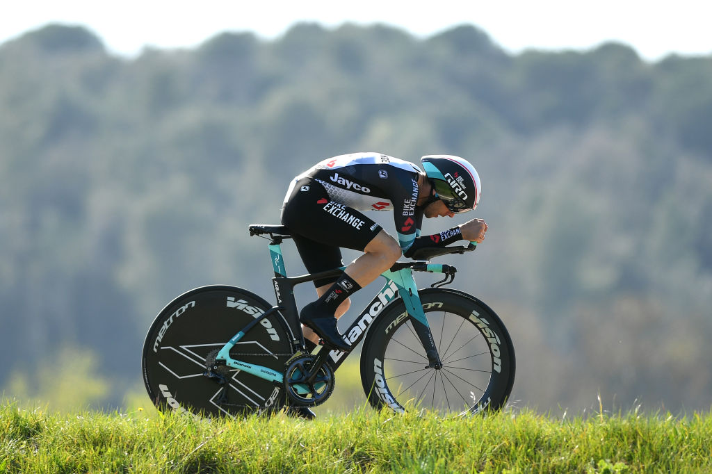 PLA DE LESTANY BANYOLES SPAIN MARCH 23 Simon Yates of United Kingdom and Team BikeExchange during the 100th Volta Ciclista a Catalunya 2021 Stage 2 a 185km Individual Time Trial stage from Pla de LEstany Banyoles to Pla de LEstany Banyoles 145m ITT VoltaCatalunya100 on March 23 2021 in Pla de LEstany Banyoles Spain Photo by David RamosGetty Images