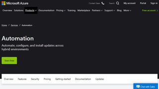 Azure's automation homepage