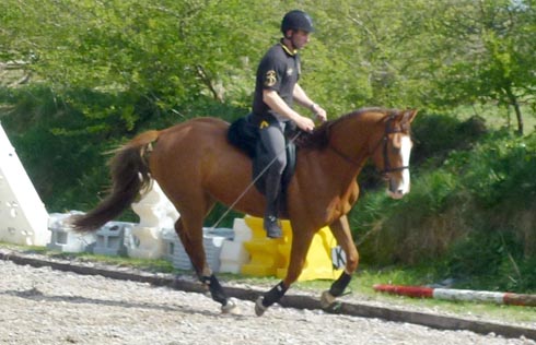 Garry Stevens riding
