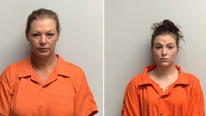 Mug shots of Tina Frey and Victoria Brimer