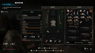 An inventory screen in STALKER 2, showing numerous items with different durability levels.