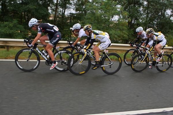 Cervelo Test Team and HTC - Columbia Women were constantly riding at the front of the breakaway.
