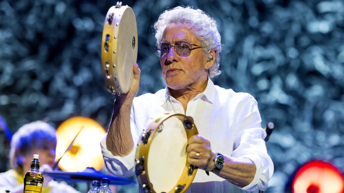 Roger Daltrey of The Who performs at The O2 Arena on July 12, 2023 in London, England.