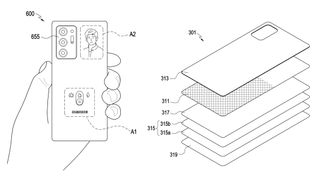 Pictures from Samsung's transparent screen patent