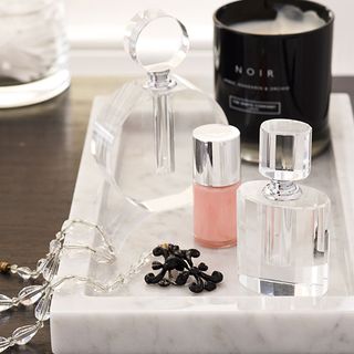 bathroom marble tray with scents