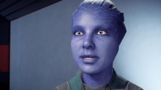 An asari from Mass Effect: Andromeda