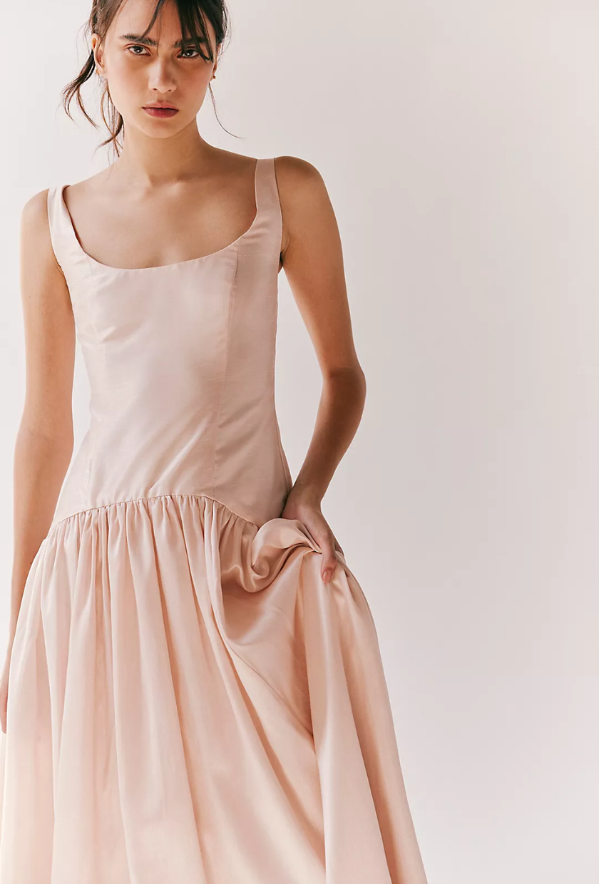 An image of a Free People blush dress.