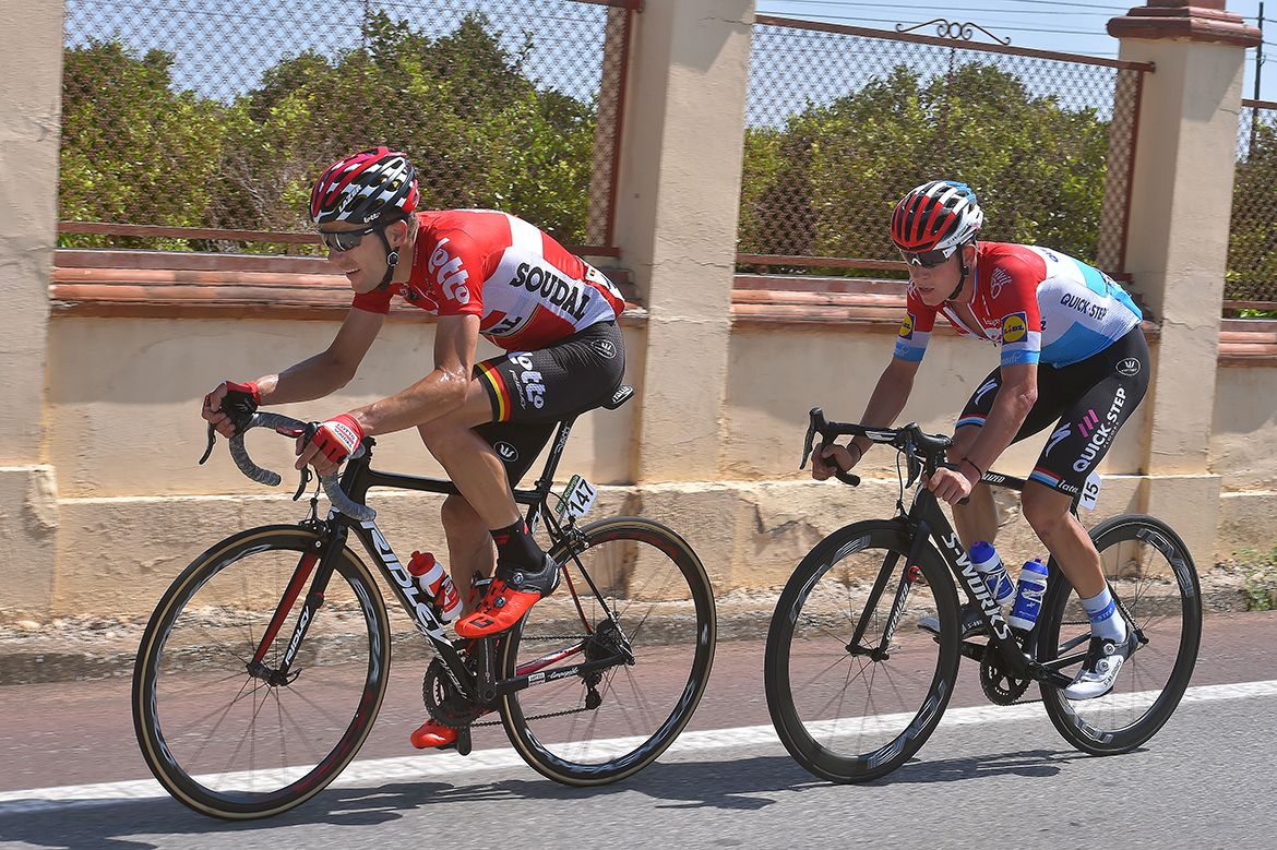 Maxime Monfort and Bob Jungels on the attack