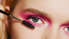 pink eyeshadow close up