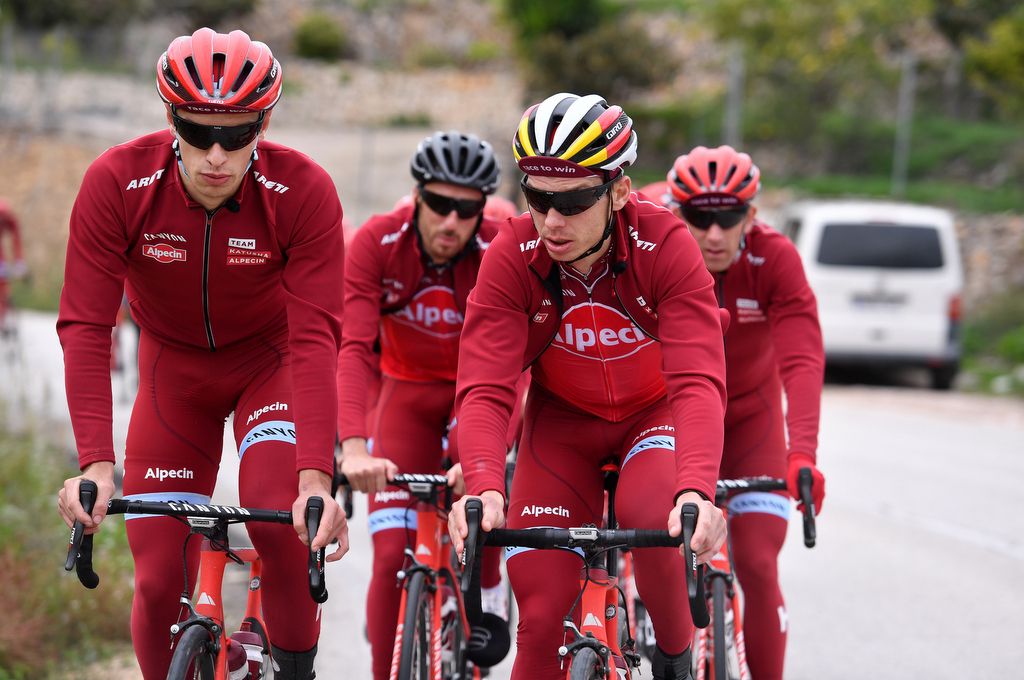 Tony Martin on a training ride with his new Katusha-Alpecin teammates