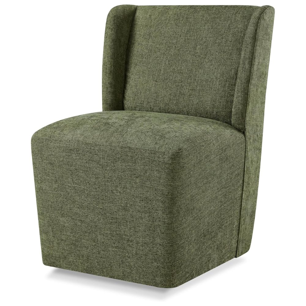 Upholstered Dining Chair with Casters