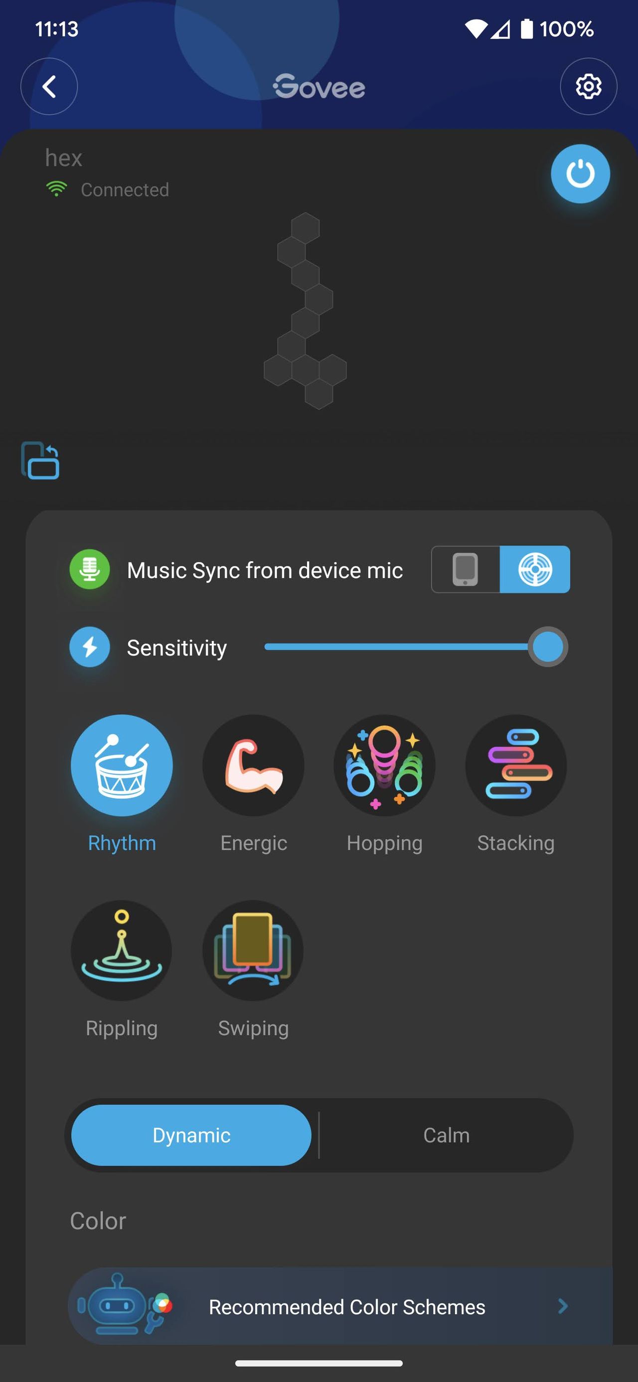 Govee Glide Hexa Lights app screenshot