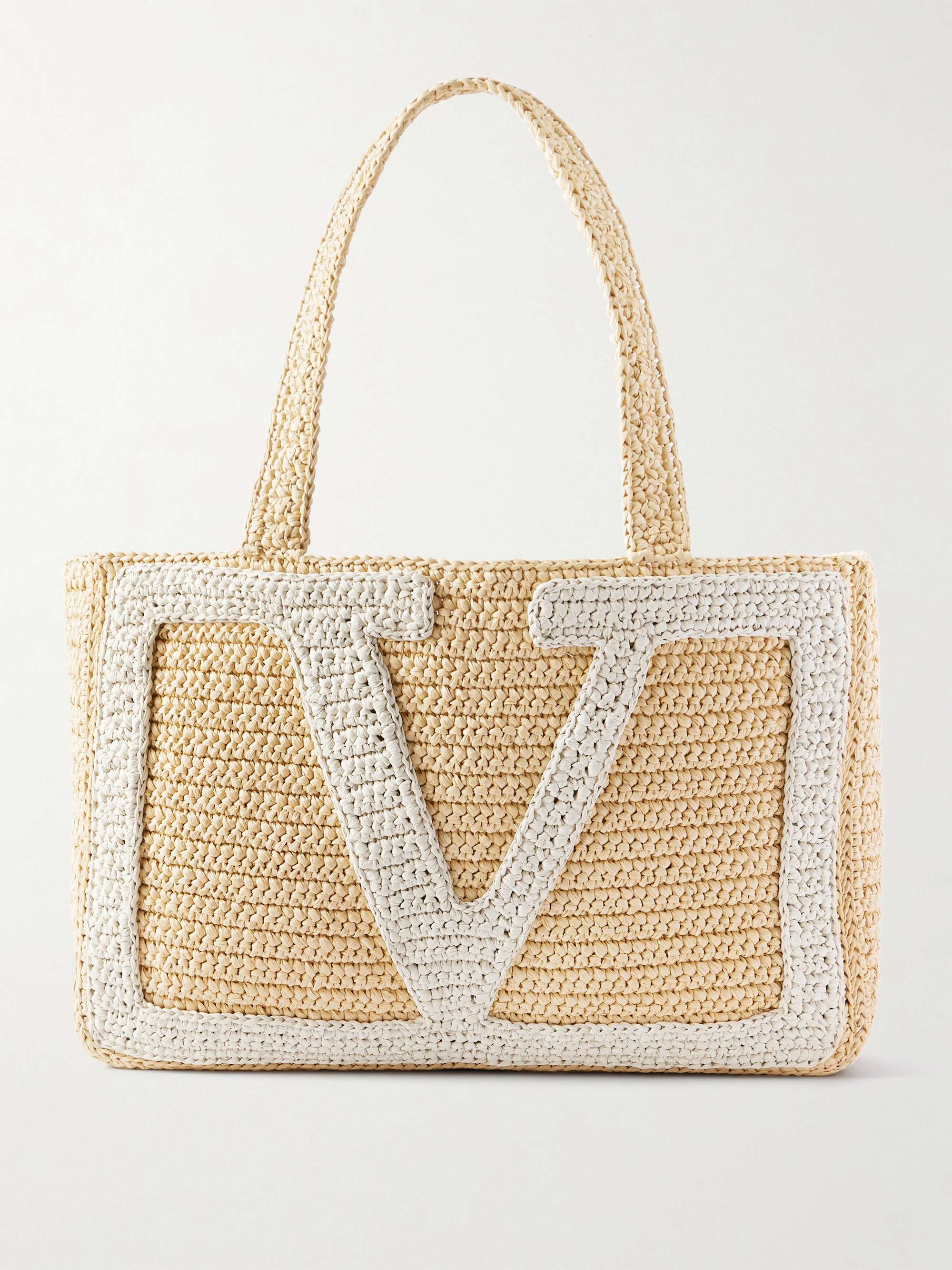 Viva Superstar Crocheted Raffia Tote