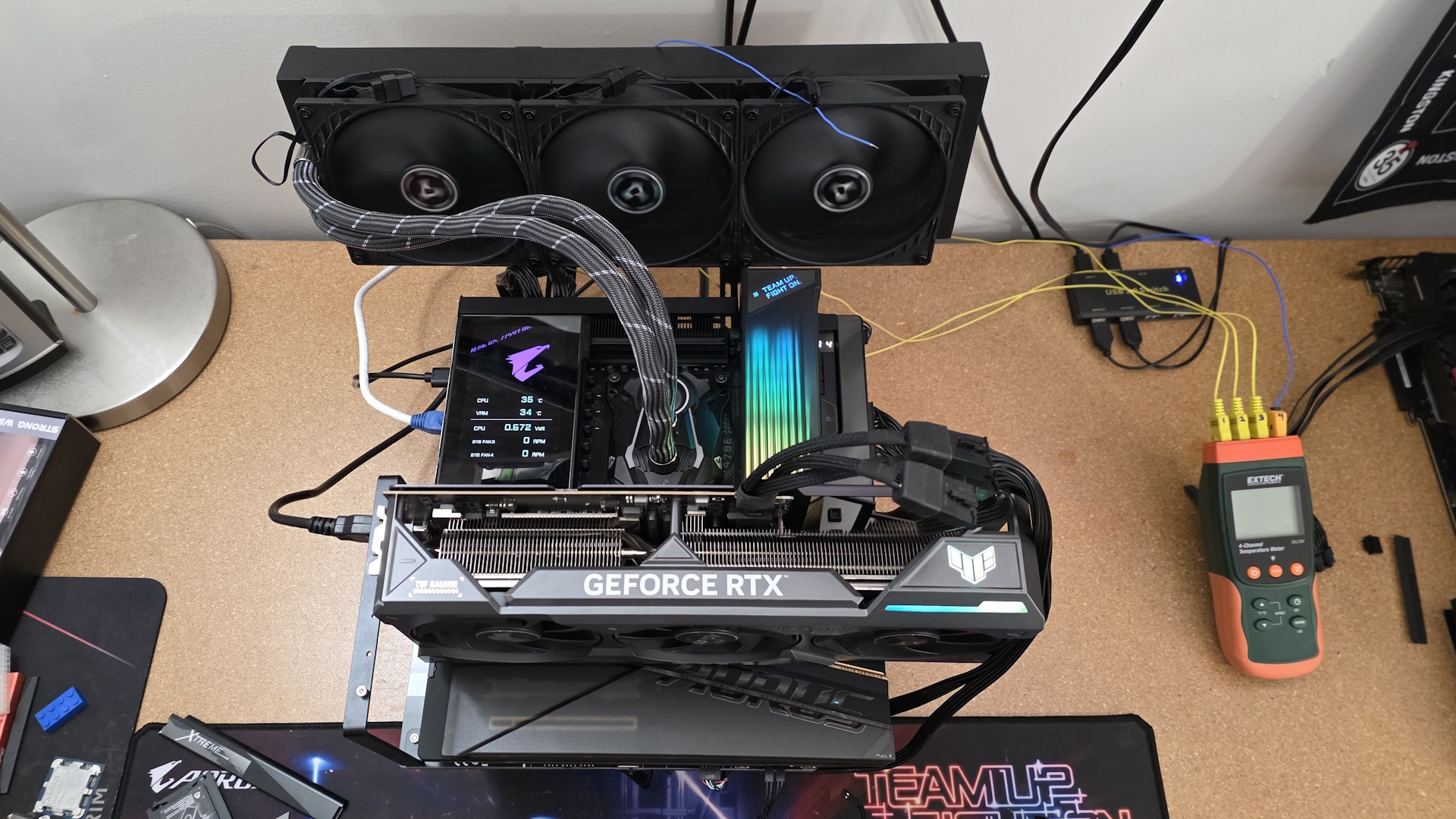 Gigabyte X870E Aorus Xtreme X3D AI Top - on the testbed