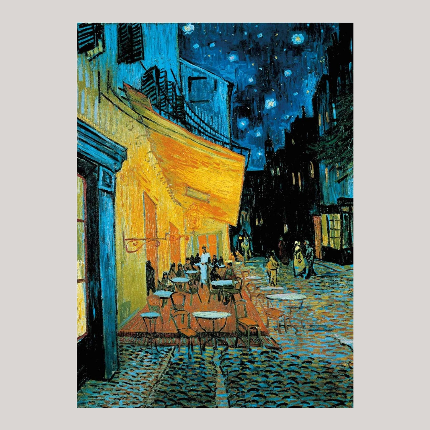 A painting of a cafe terrace by night by Vincent Van Gogh