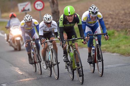 The breakaway in Dwars door Vlaanderen