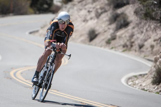 Tom Zirbel (Optum) comes down the descent to a second place finish.