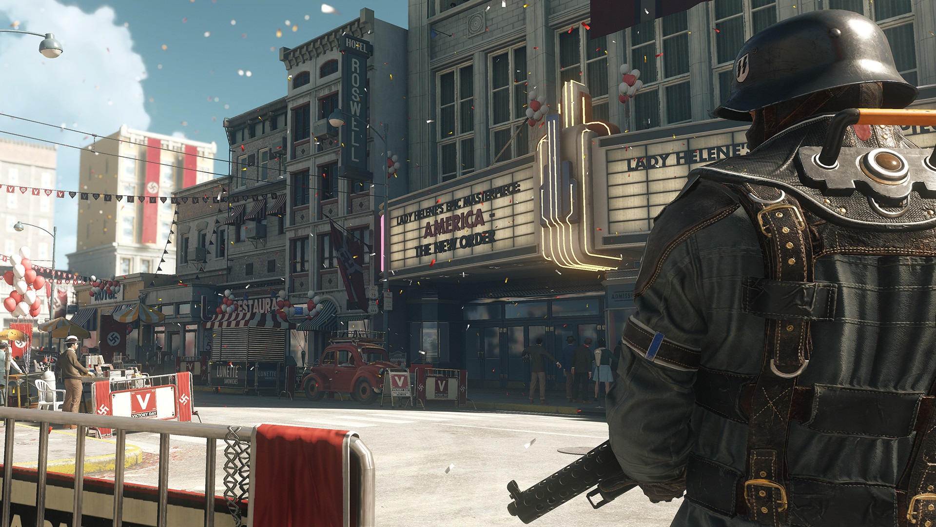 Nazi in the street in Wolfenstein 2: The New Colossus
