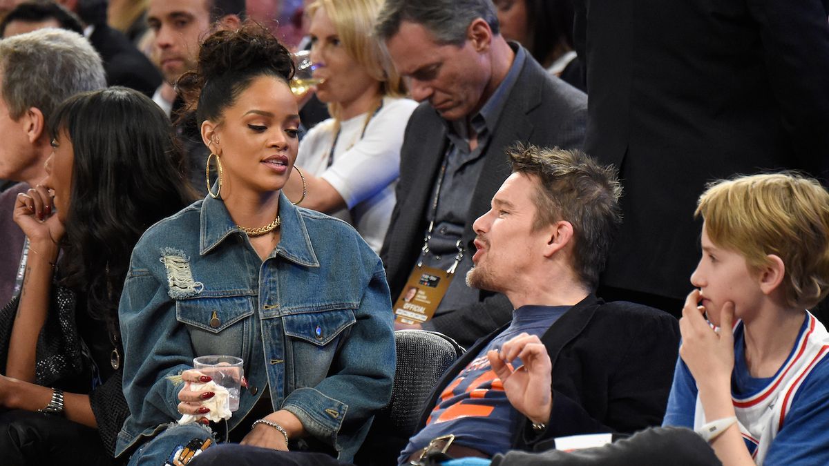 Ethan Hawke Threw Back To Making His Son Switch Seats So He Could Talk To Rihanna. Then, Gwyneth Paltrow Chimed In With An A+ Comment